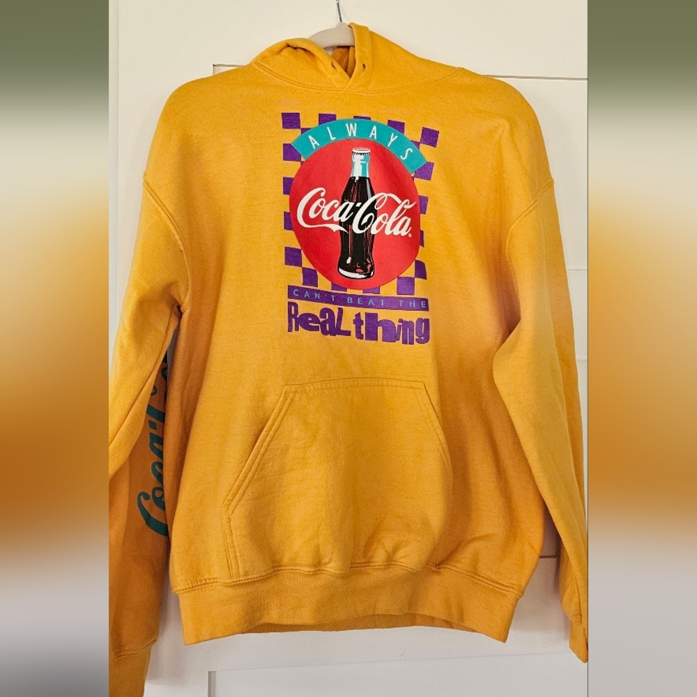 Coca-Cola Mustard Sweatshirt with Retro Logo